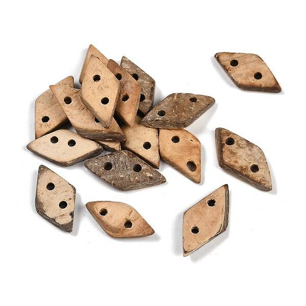 Carved Rhombus 2-hole Basic Sewing Button