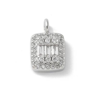 Brass Micro Pave Cubic Zirconia Pendants