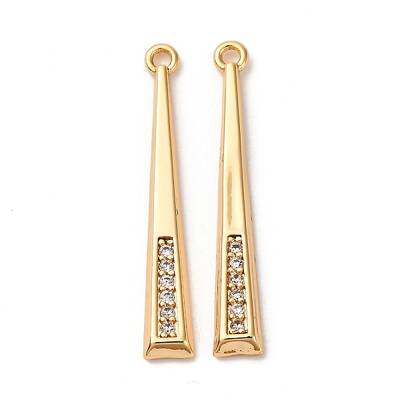 Brass Micro Pave Cubic Zirconia Pendants