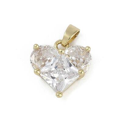 Rarl 18K Gold Plated Brass Micro Pave Cubic Zirconia Charms