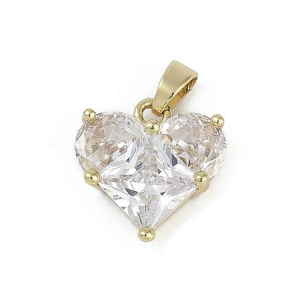 Rarl 18K Gold Plated Brass Micro Pave Cubic Zirconia Charms