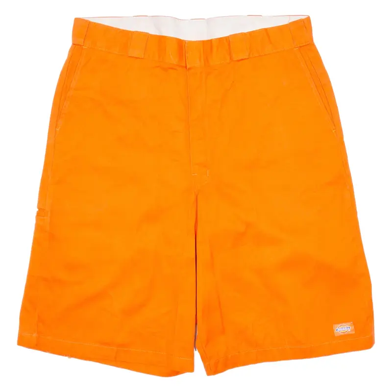 DICKIES Mens Workwear Shorts Orange Relaxed XL W38