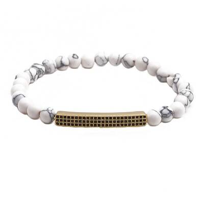 6MM Natural Howlite Beaded Bracelets