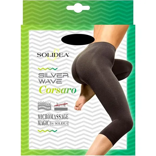 Solidea Silver Wave Corsaro Leggings Bacteriostatic Yarn Black XXL