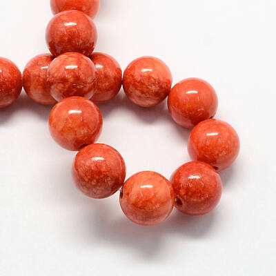Natural Dyed Yellow Jade Gemstone Bead Strands