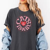 Cute Cat & Love Unisex T-shirt - Cozy Cotton Tee for Cat Lovers, Casual Comfort, Soft Fabric, Perfect for Birthday Comfort co...