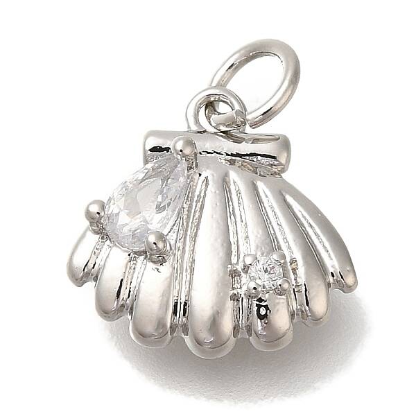 Rack Plating Brass Micro Pave Cubic Zirconia Pendants