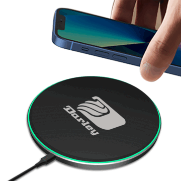 100 Promotional Walnut Street Light-up 15W Qi Wireless Charger - ...