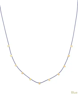 Hilo Necklace | Metal Color: Gold | Color: Blue