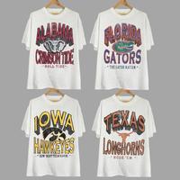 Vintage College All Teams T-Shirt – Ash Color Unisex Retro Crewneck, Classic Cotton Tee, Perfect Gift for Sports Fans