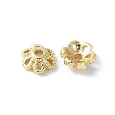 Flower Brass Bead Caps