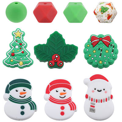 10 Styles Food Grade Eco-Friendly Silicone Beads