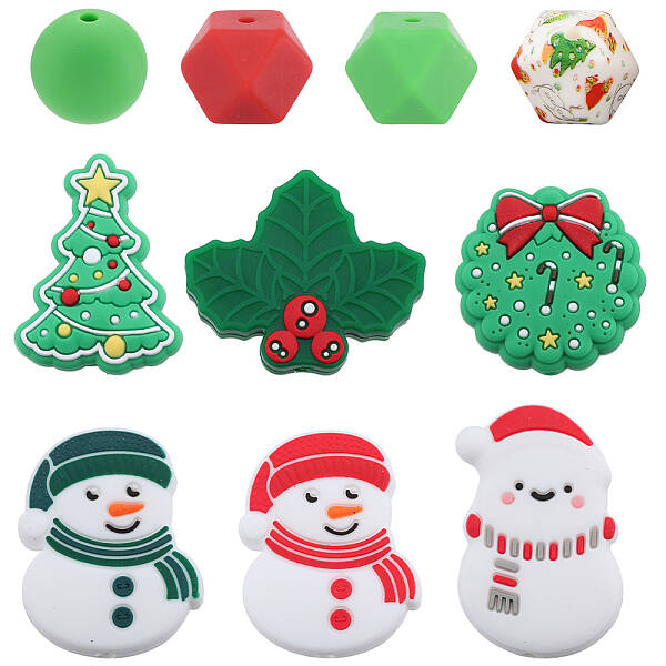 10 Styles Food Grade Eco-Friendly Silicone Beads