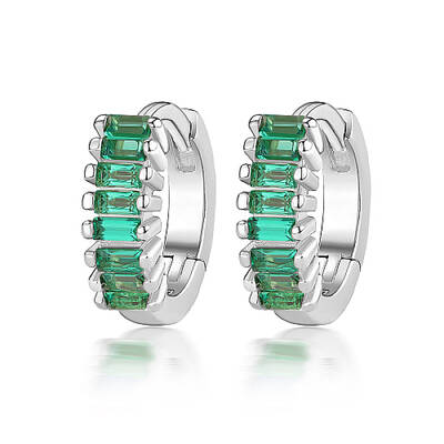 Cubic Zirconia Hoop Earrings