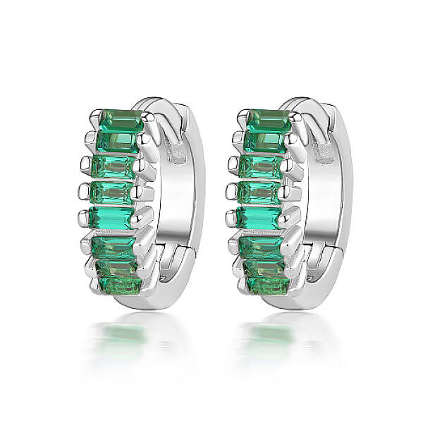 Cubic Zirconia Hoop Earrings