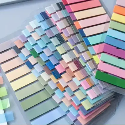 Morandi Color Index Label, 2400pcs/set Sticky Index Label, Student Index Label, Stationery & Supplies for Home School Dormito...