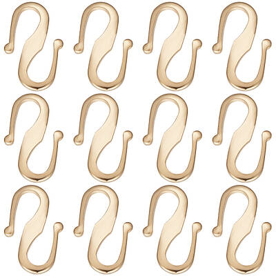 30Pcs Brass S Hook Clasps