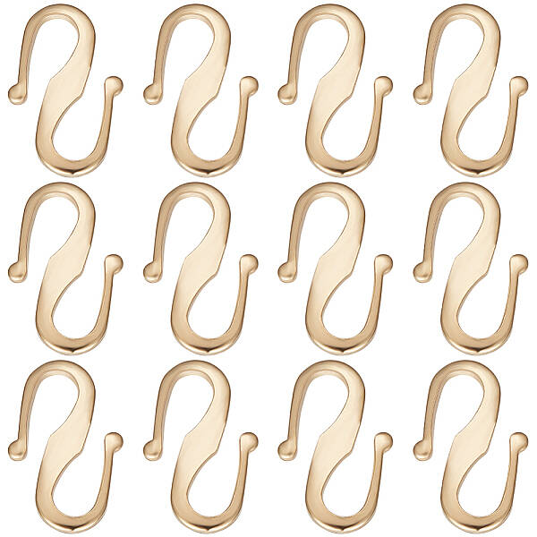 30Pcs Brass S Hook Clasps