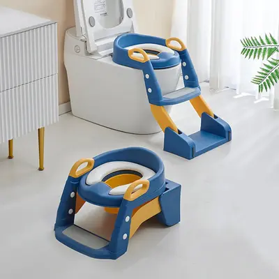 Cochildor Baby Potty Training Seat upgraded Infant Potty Training with Toilet Folding tosave space with 2 Step Ladder for To...