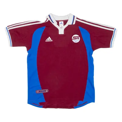 ADIDAS Servette Home Football Mens Polo Shirt Maroon M