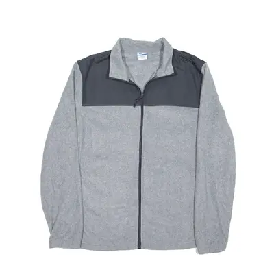 STARTER Jacket Grey Fleece Mens M