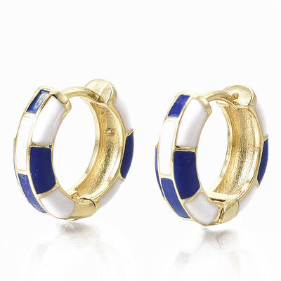 Brass Huggie Hoop Earrings