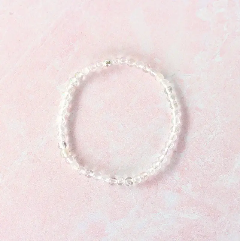 Dainty Clear Quartz Natural Crystal Bracelet | Energy Amplifier 4mm