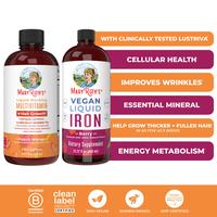 MaryRuth's Daily Health & Hair Growth + Iron Bundle - Liquid Morning Multivitamin + Hair Growth  & Liquid Iron - Beauty Suppl...