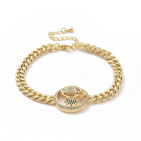 Cubic Zirconia Boy Link Bracelet