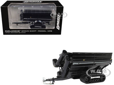 Brent 1398 Avalanche Grain Cart with Equalizer Tracks Black Metallic 1/64 Diecast Model by SpecCast