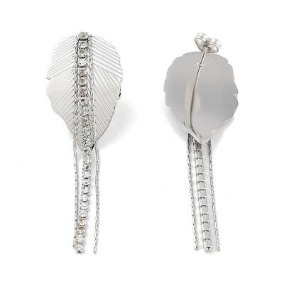 Leaf 304 Stainless Steel Dangle Earrings