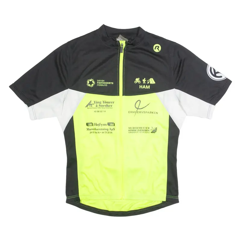 ROGELLI Cycling Zip Up Mens Jersey Yellow High Neck XL