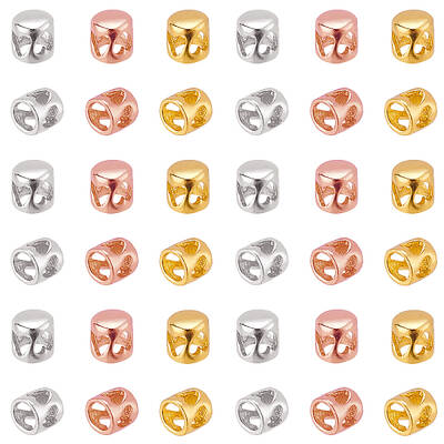 120pcs 3 Colors Hammered Brass Cord End Caps