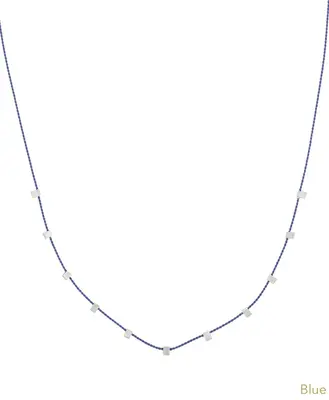 Hilo Necklace | Metal Color: Silver | Color: Blue