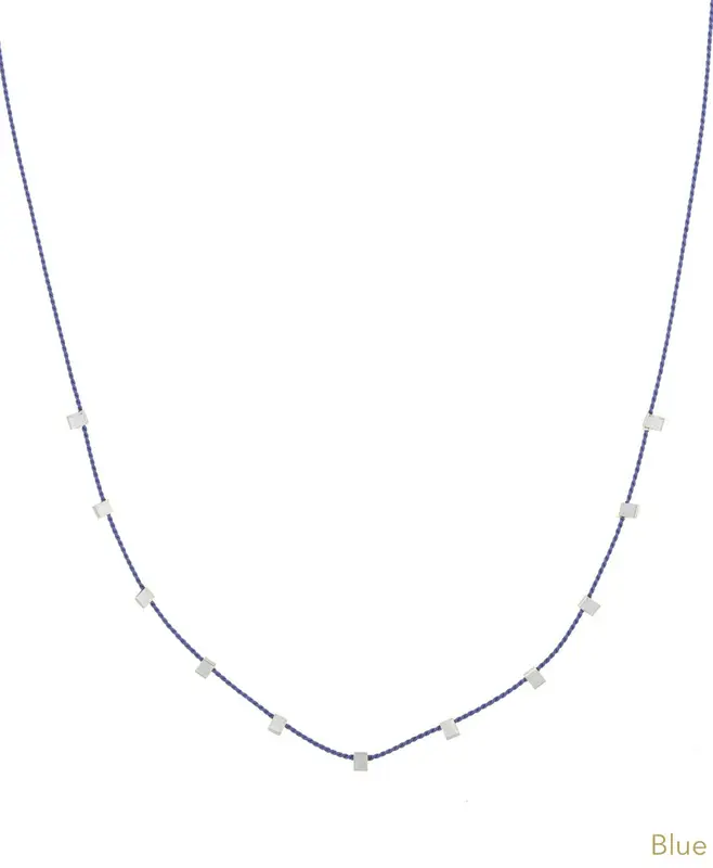 Hilo Necklace | Metal Color: Silver | Color: Blue