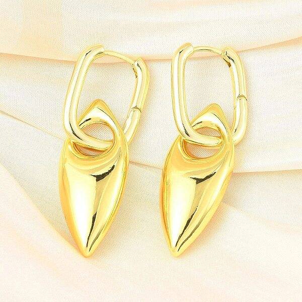Horse Eye Brass Hoop Earrings for Women