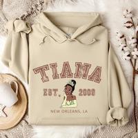 Tiana Princess Characters Hoodie, Trip Sweatshirt, Family Matching Hoodie, Family Trip, Gift, Tiana Crewneck, Hoodie N1BV