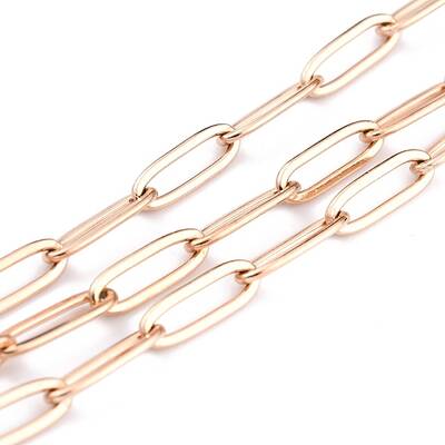 Ion Plating(IP) 304 Stainless Steel Paperclip Chains