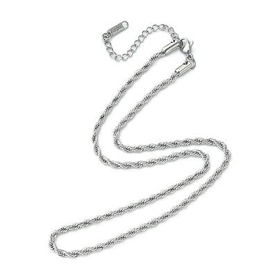 304 Stainless Steel Rope Chain Necklace for Men Women