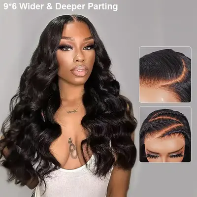 M-cap Ocean Wave 9x6 Wear Go Wig HD Lace Pre-Bleached Tiny Knots
