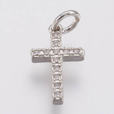 Brass Micro Pave Cubic Zirconia Pendants