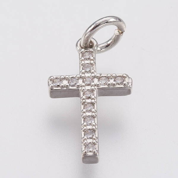 Brass Micro Pave Cubic Zirconia Pendants
