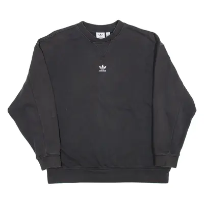 ADIDAS Oversized Womens Sweatshirt Black UK 6