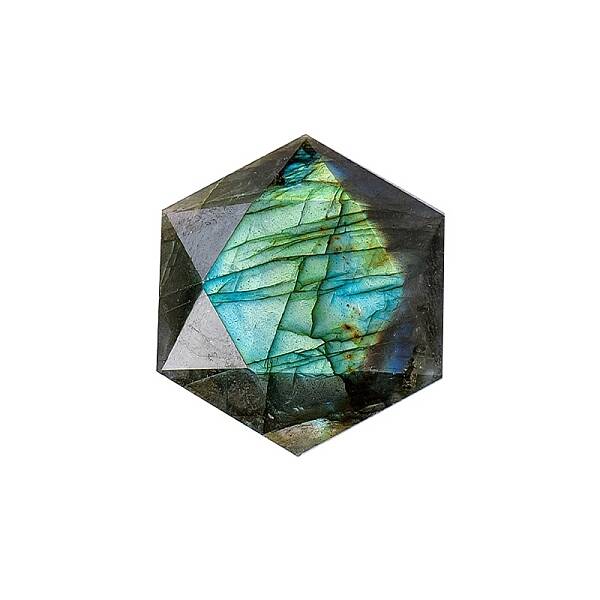 Natural Labradorite Healing Star of David Ornament