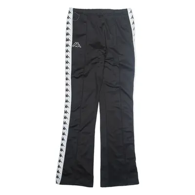 KAPPA POPPERS Womens Track Pants Black Flared M W30 L33