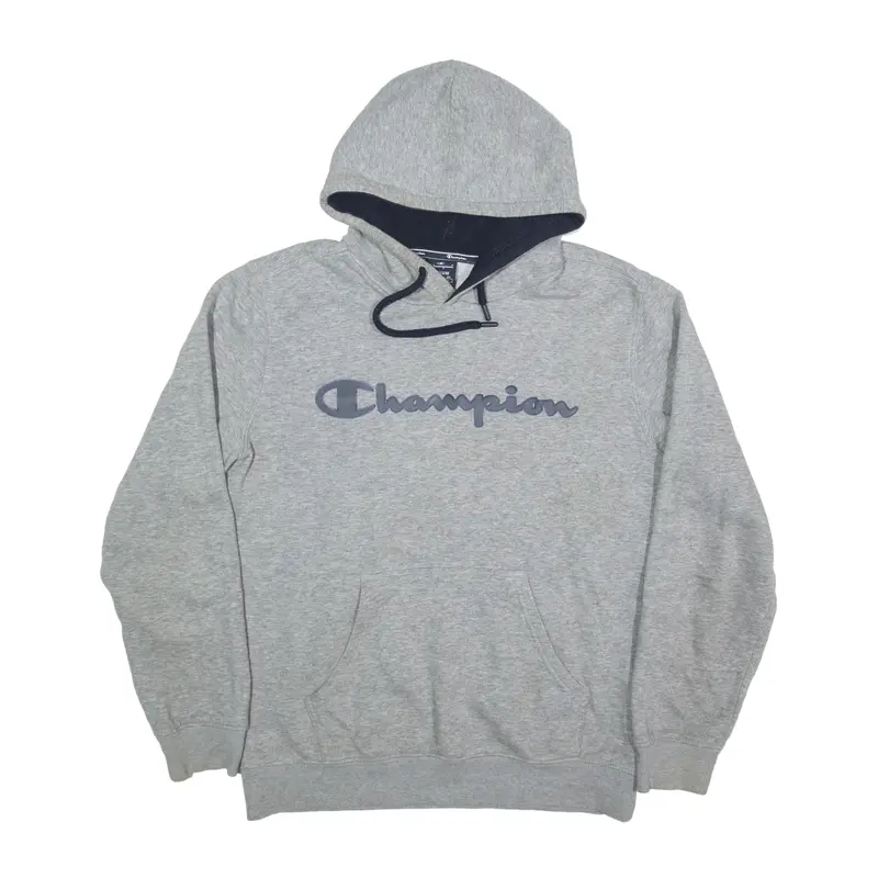 CHAMPION Hoodie Grey Pullover Mens M