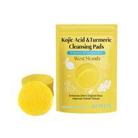 Turmeric Cleansing Pads, 60pcs/pack Gentle Moisturizing Facial Cleansing Pads, Facial Skin Care Pads, Skin Care Product for W...
