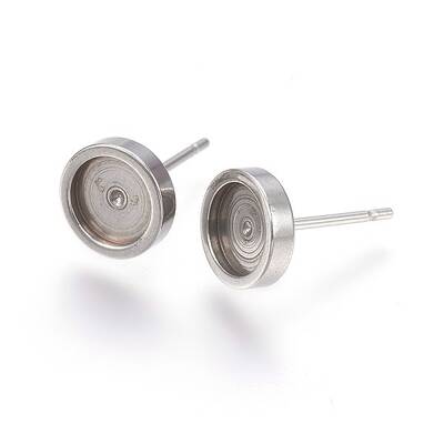 Tarnish Resistant 304 Stainless Steel Stud Earring Settings