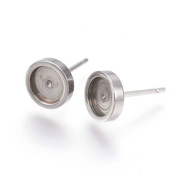 Tarnish Resistant 304 Stainless Steel Stud Earring Settings