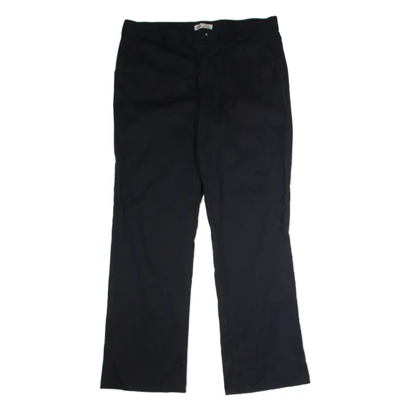 DICKIES Workwear Womens Twill Trousers Black Regular Wide-Leg W36 L31